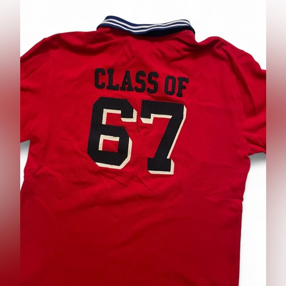 Polo Ralph Lauren Big Pony polo boys size large (14/16) red blue stripe collar - Picture 6 of 7